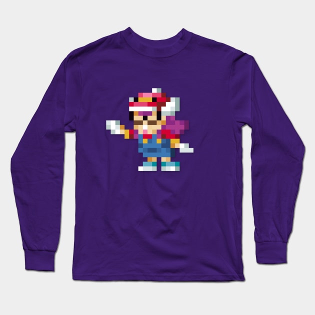 Arale low-res pixelart Long Sleeve T-Shirt by JinnPixel